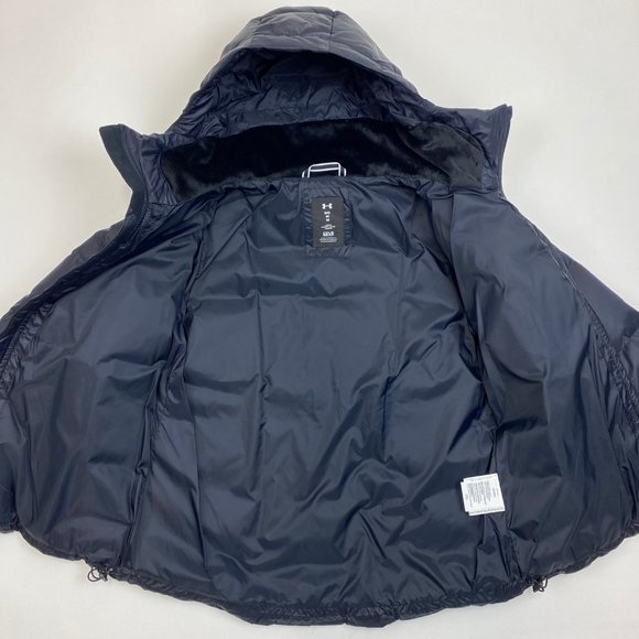 Under Armour Women's‎ 600 Down Hooded Jacket Medium Black 1342814 - Picture 7 of 11